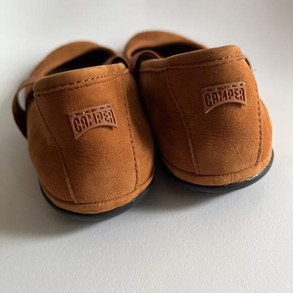 Camper Right Nina Ballerina Flats Brown Nubuck Leather Women’s Size 40  New - Picture 10 of 13